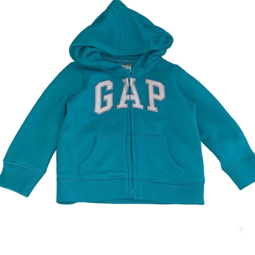 Gap Teal Zip up Sweatshirt NWOT Size 2 years